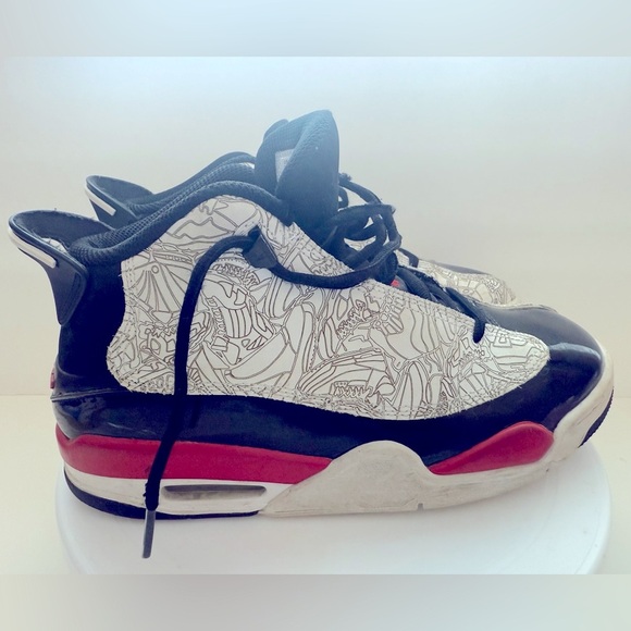 Air Jordan Dub Zero Mid Fire Red - Men’s 7/Big boys 7Y/ Womens 8.5 - Picture 8 of 13